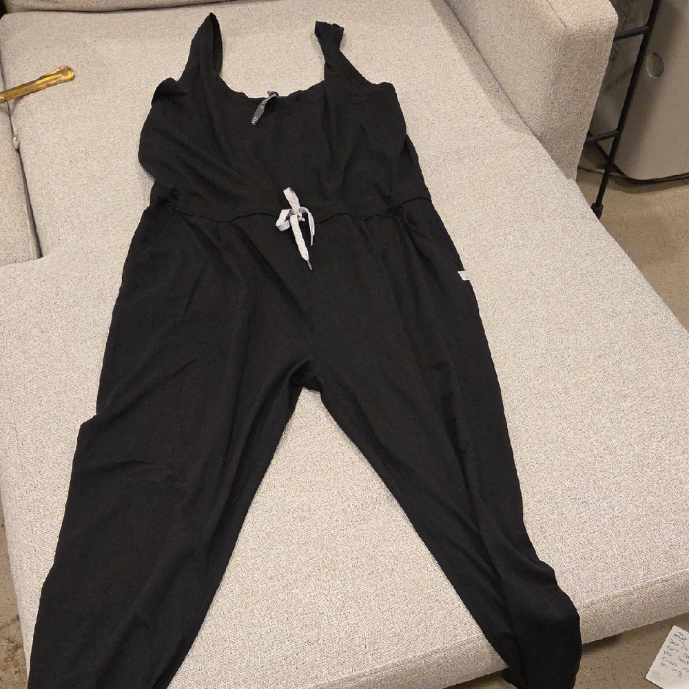 Vuori Charcoal Sleeveless Jumpsuit